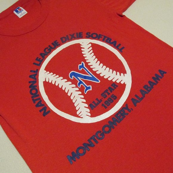 Dixie Softball T-Shirt 1995 All Star RED Sm - Picture 2 of 6